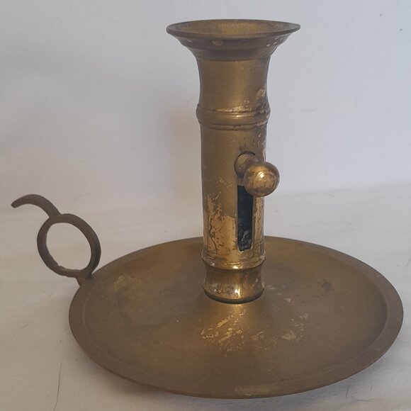VTG Brass Chamberstick Candle Holder by "India Exotics" - Picture 3 of 6